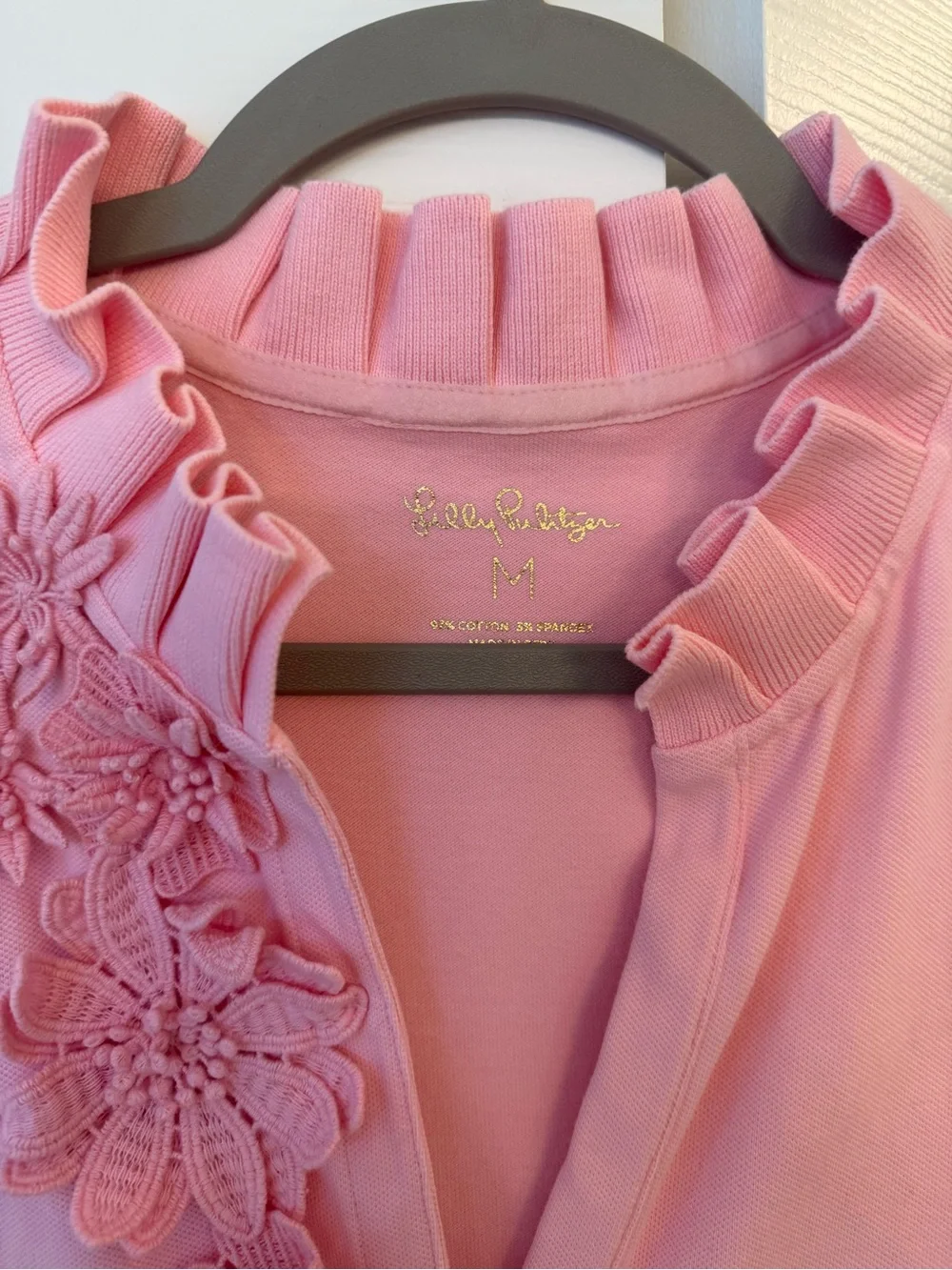 Lilly Pulitzer clary polo dress Pink size medium like new - Picture 3 of 9